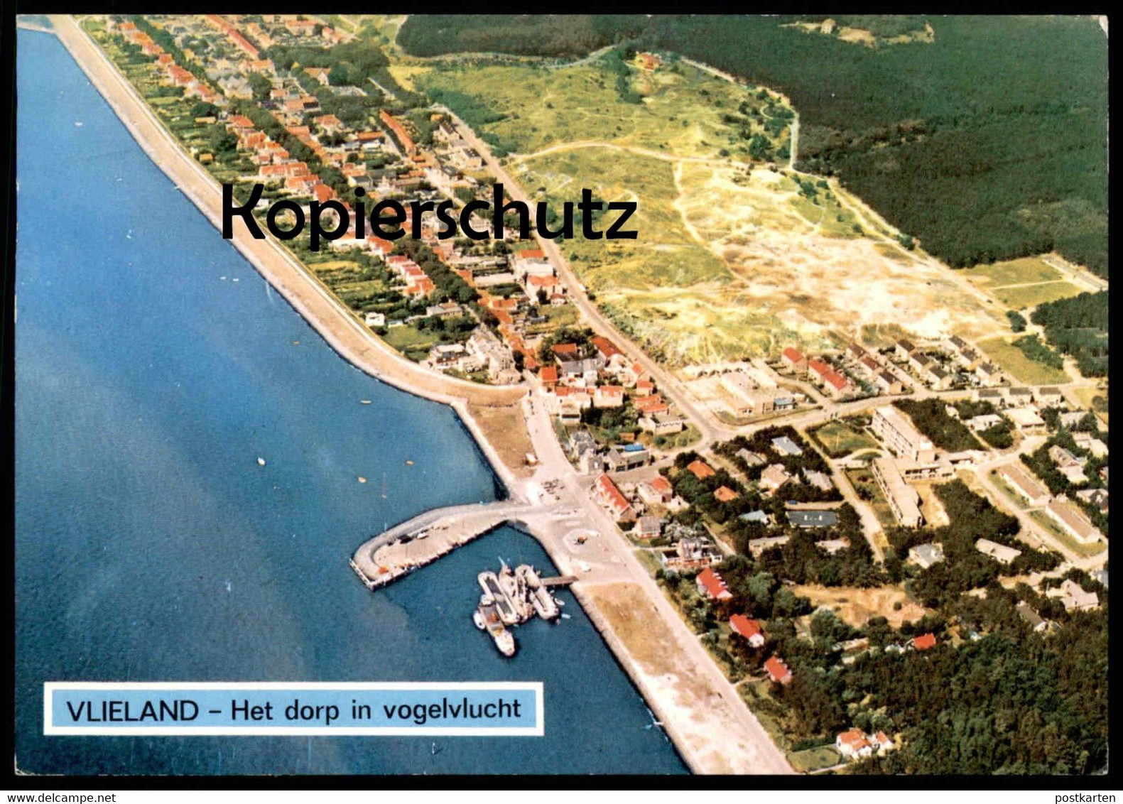 ÄLTERE POSTKARTE VLIELAND HET DORP IN VOGELVLUCHT VOGELSCHAU LUFTBILD LUFTAUFNAHME LUCHTFOTO Ansichtskarte Cpa Postcard - Vlieland