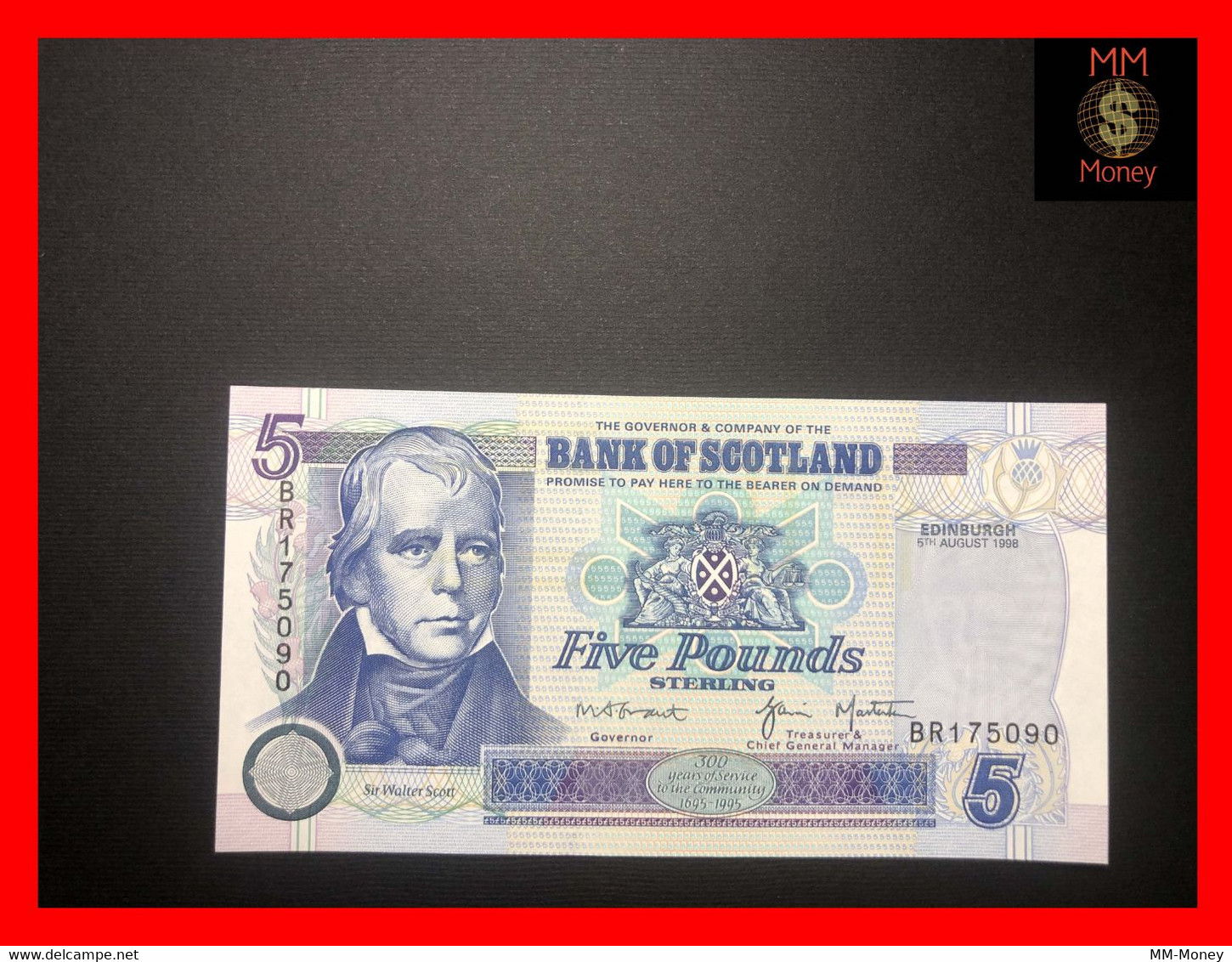 SCOTLAND  5 £  5.8.1998  P. 119  Bank Of Scotland  *commemorative*    UNC - 5 Pounds