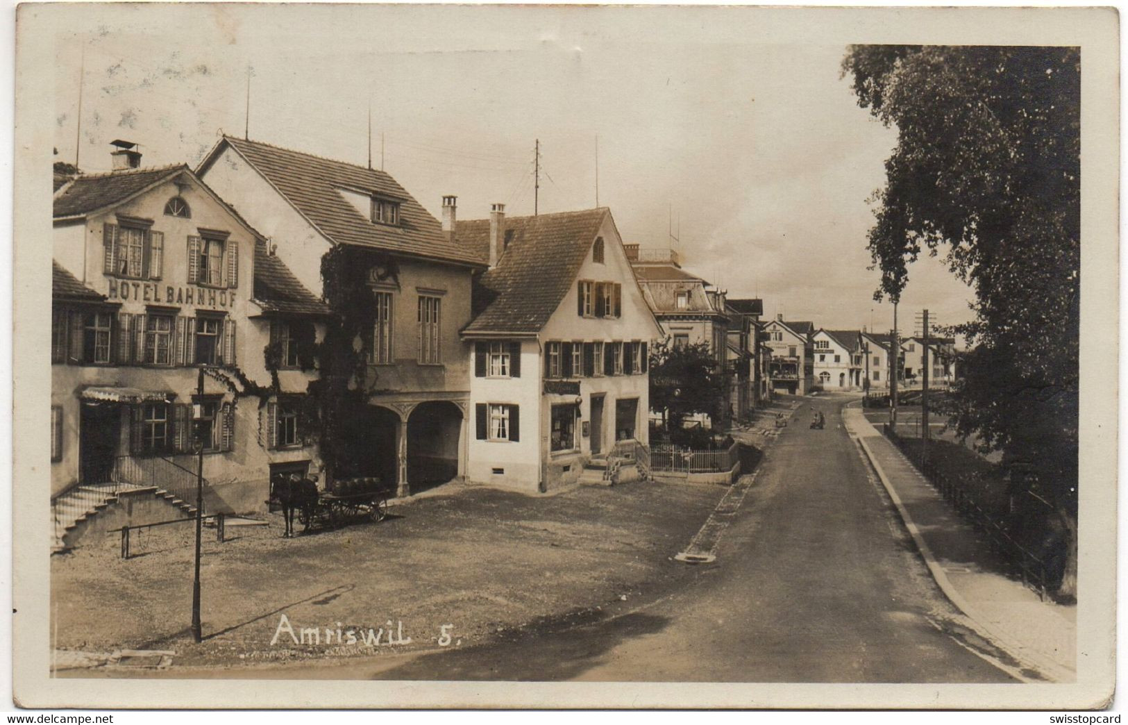 AMRISWIL Hotel Bahnhof Pferde-Fuhrwerk Gel. 1916 V. Erlen Spez. Stempel Kümmertshausen Thurgau - Amriswil