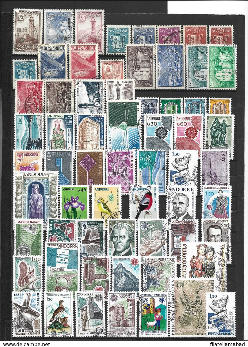 ANDORRA C. FRANCES  LOTE DE SELLOS USADOS PROPIOS PARA CUBRIR SUS FALTAS O PARA INICIAR  UNA COLECCIÓN DE USADOS.(S.6) - Used Stamps