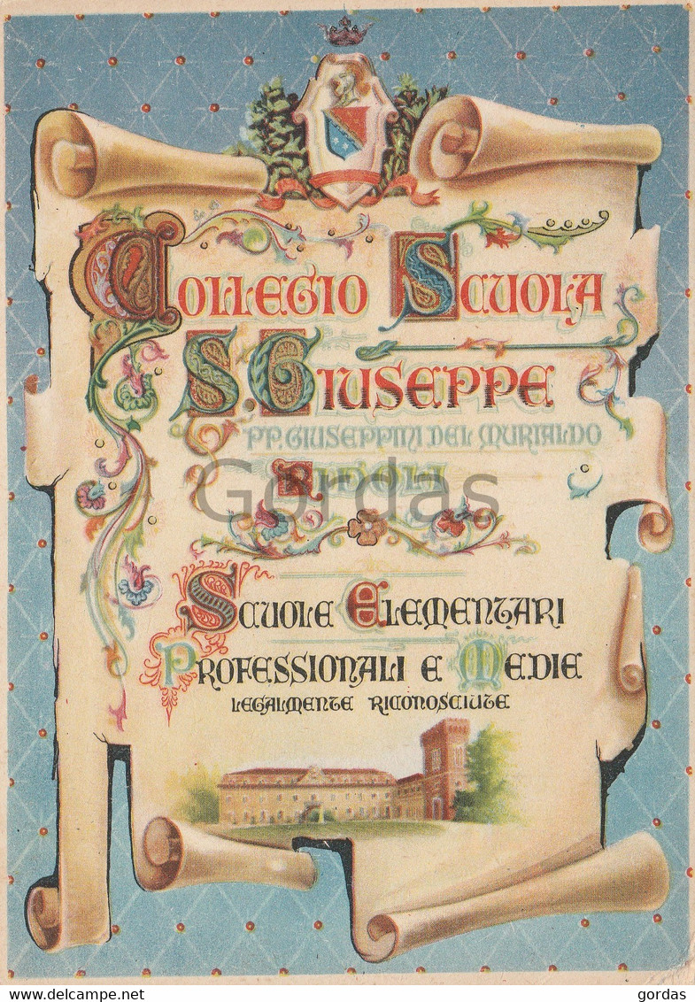 Italy - Torino - Rivoli - Collegio Scuola S. Giuseppe - Advertise - Educazione, Scuole E Università