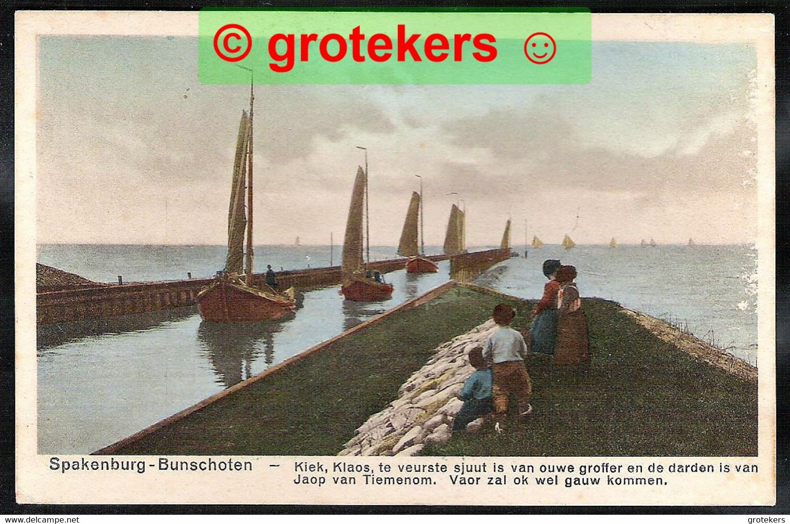 SPAKENBURG-BUNSCHOTEN  Binnenkomst Vissersvloot ± 1930 - Spakenburg