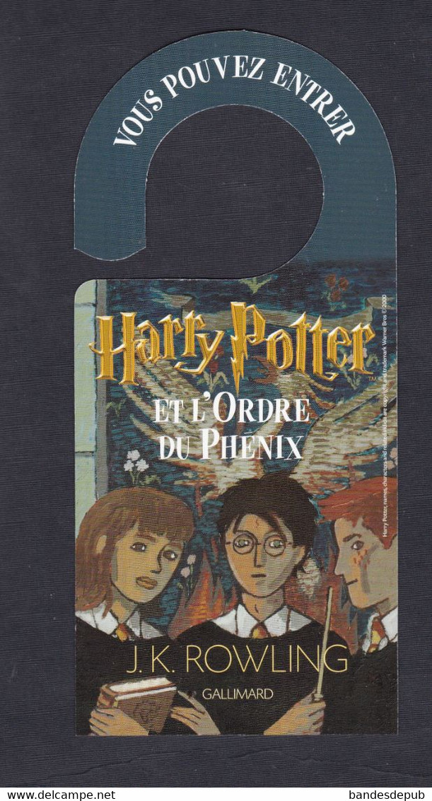 Panneau De Porte Publicitaire Jean Claude Götting Harry Potter J.K.  Rowling Gallimard  2003 - Objets Publicitaires