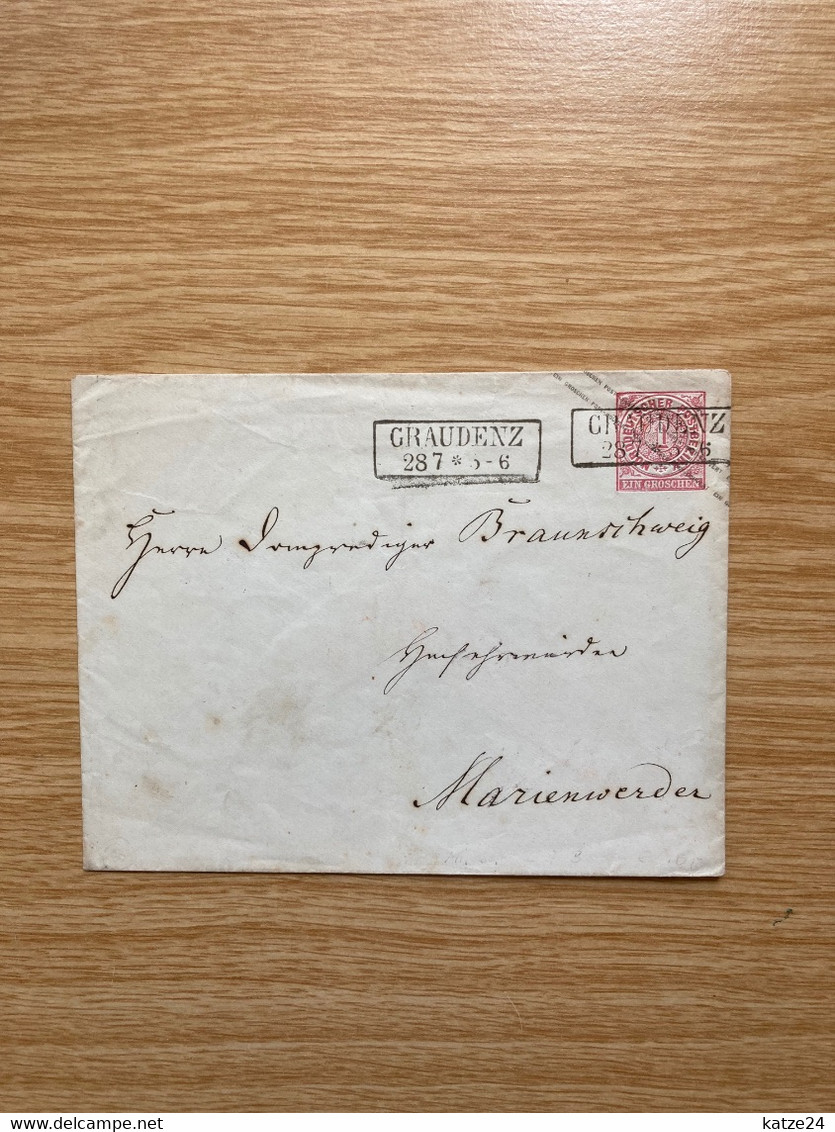 Preußen Stempel "Graudenz" - Postal  Stationery