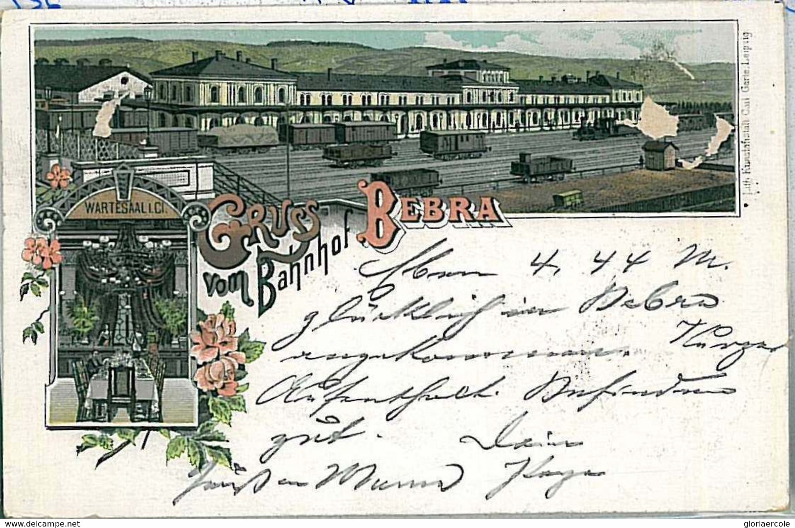 27919 Ansichtskarten VINTAGE POSTCARD - Deutschland GERMANY - Gruss Aus BEBRA 1898 BAHNHOF - Bebra