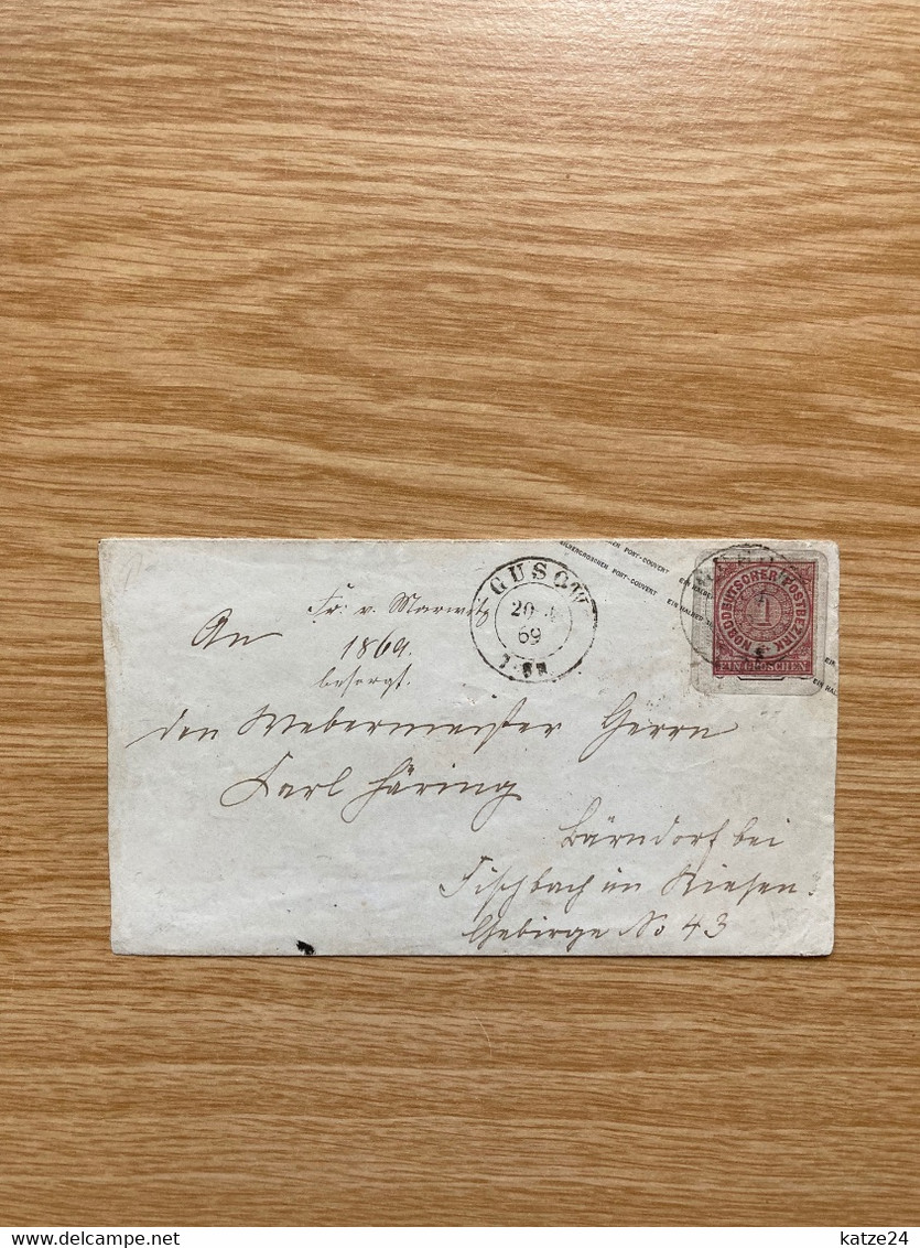 Preußen Stempel "Gusow" - Postal  Stationery