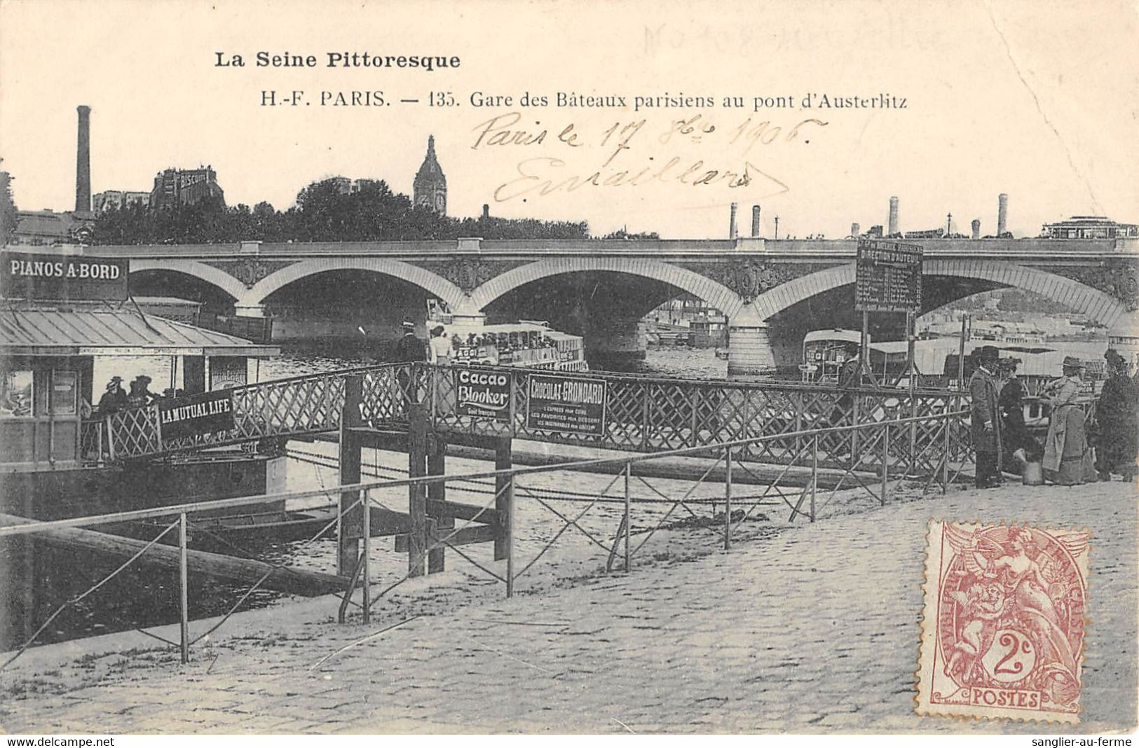 CPA 75 PARIS XIIIe GARE DES BATEAUX PARISIENS AU PONT D'AUSTERLITZ - Distrito: 13