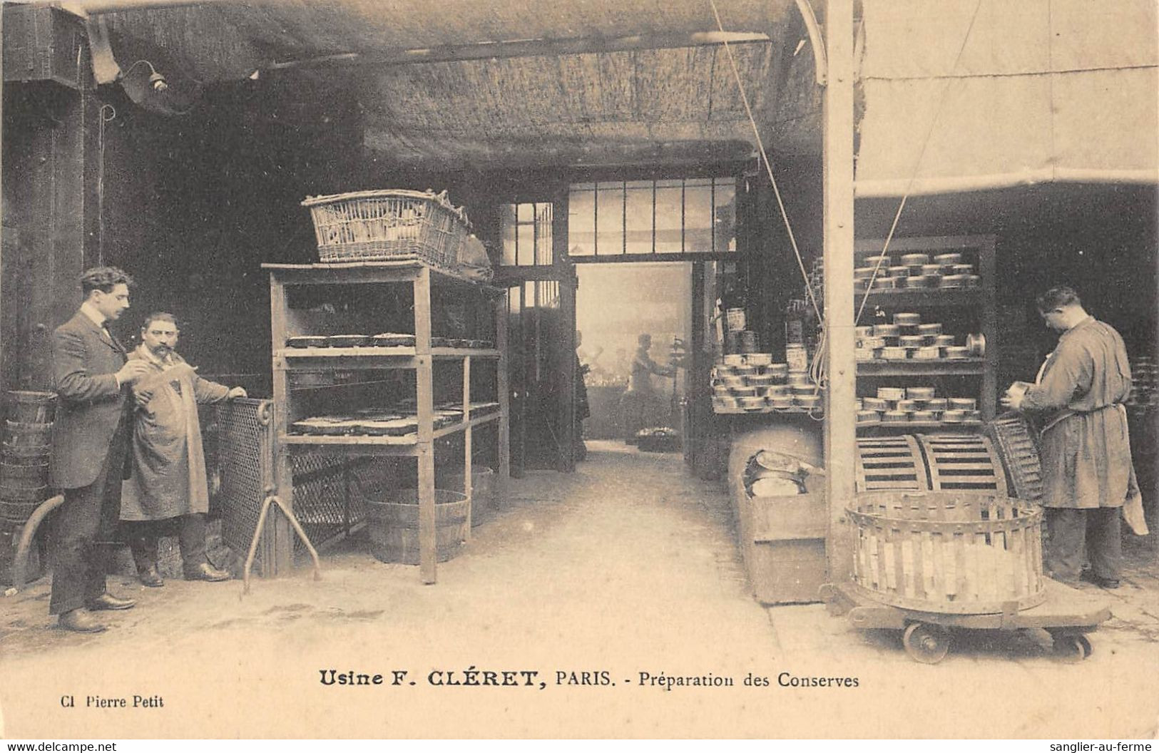 CPA 75 PARIS XIVe USINE F.CLERET PREPARATION DES CONSERVES - Arrondissement: 14
