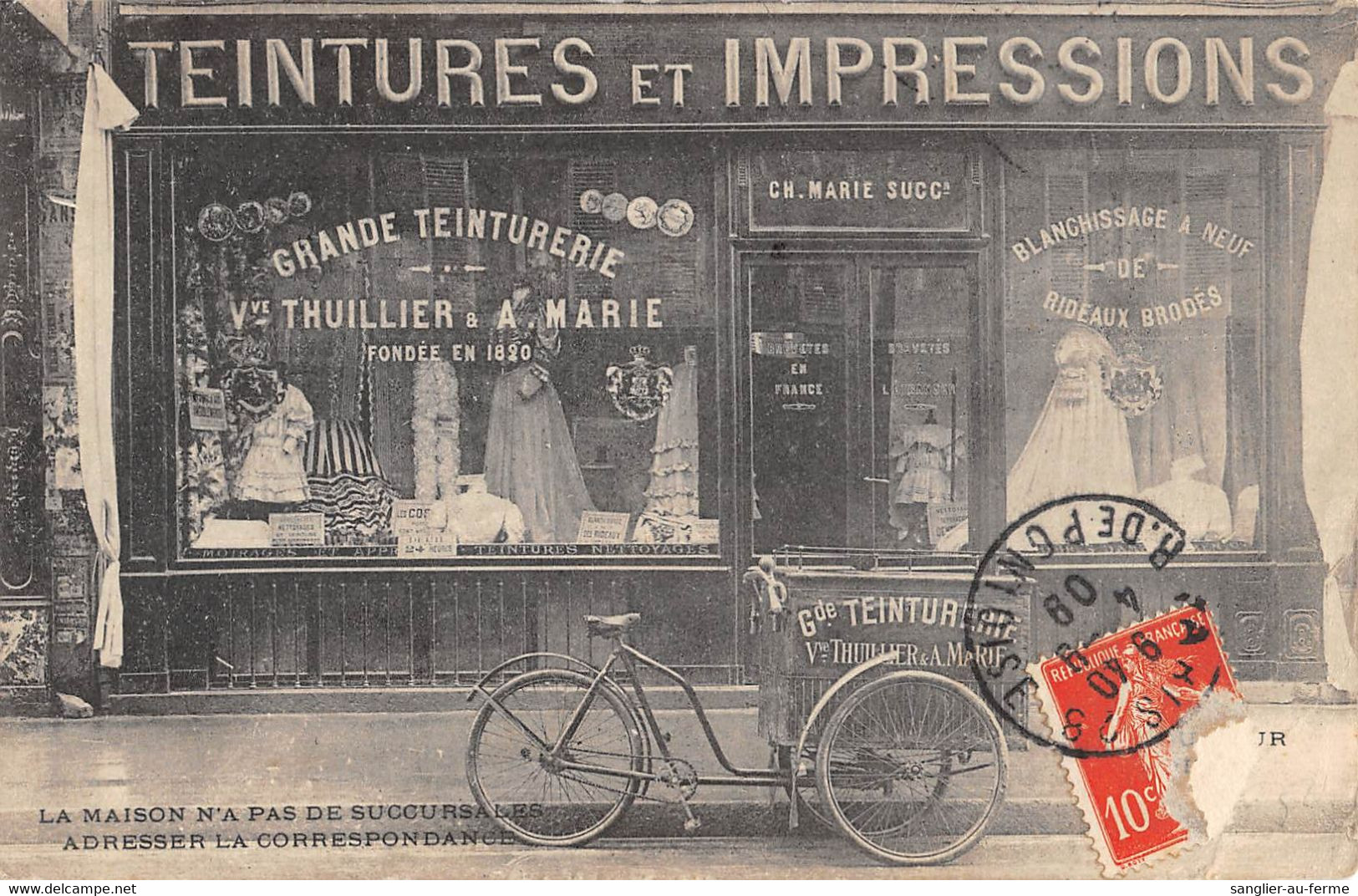 CPA 75 PARIS IVe RUE DE RIVOLI TEINTURES ET IMPRESSIONS THUILLIER ET A.MARIE - Paris (04)