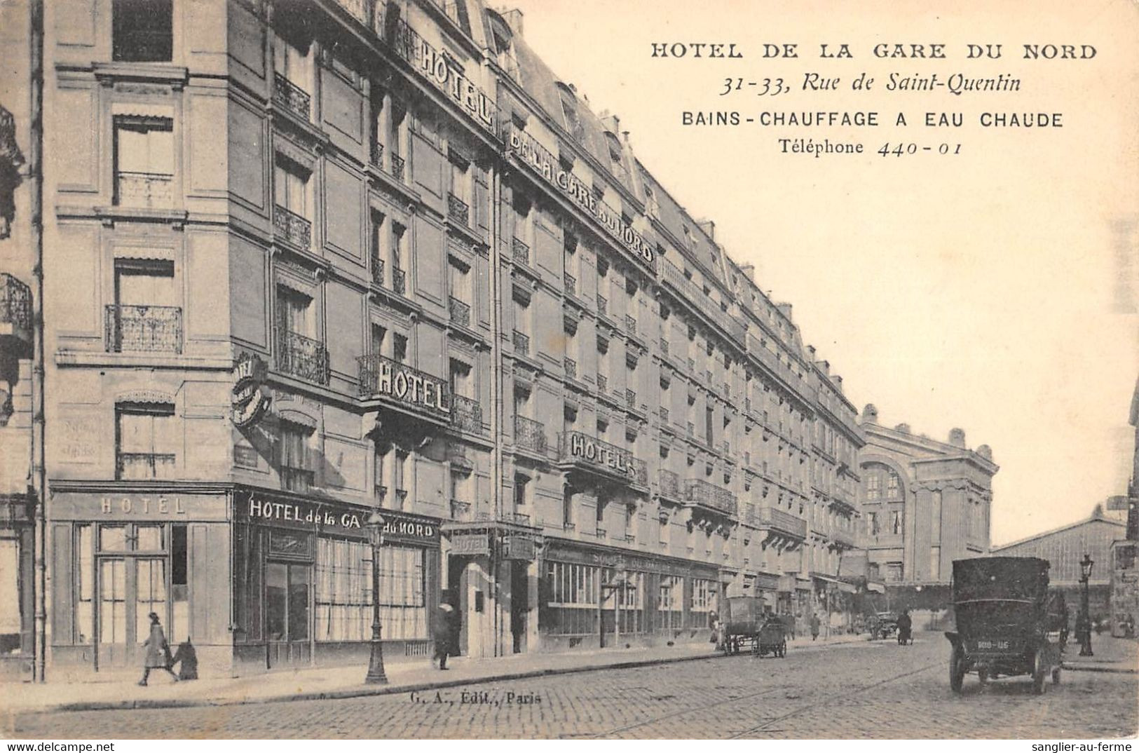 CPA 75 PARIS Xe HOTEL DE LA GARE DU NORD RUE DE SAINT QUENTIN - Paris (10)