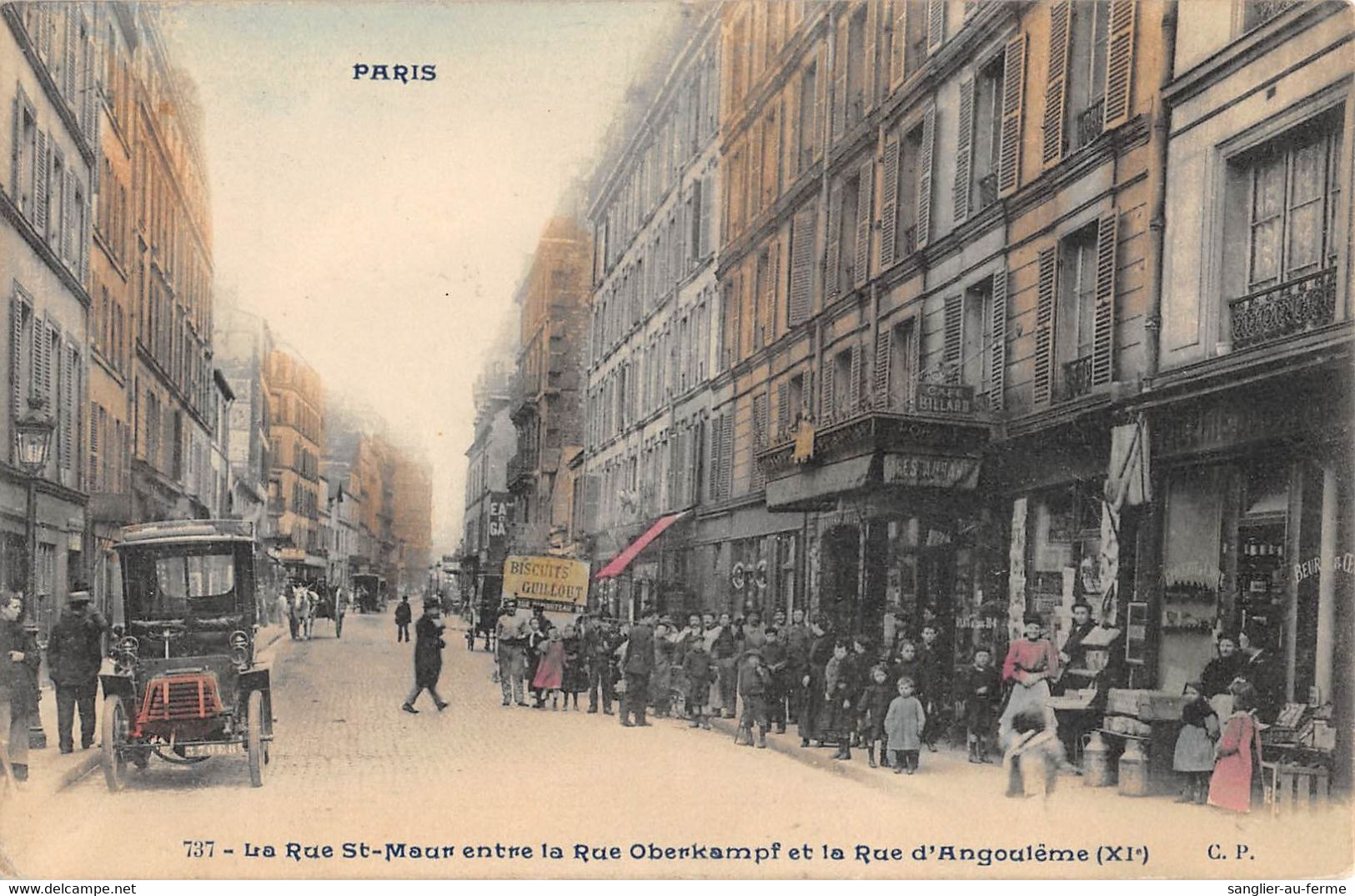 CPA 75 PARIS XIe LA RUE AINT MAUR ENTRE LA RUE OBERKAMPF ET LA RUE D'ANGOULEME - District 10