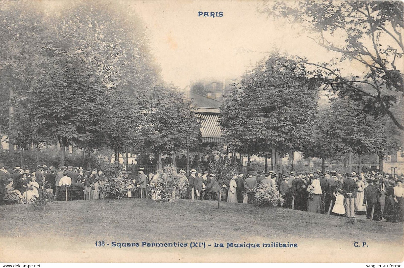 CPA 75 PARIS XIe SQUARE PARMENTIER LA MUSIQUE MILITAIRE - Paris (11)