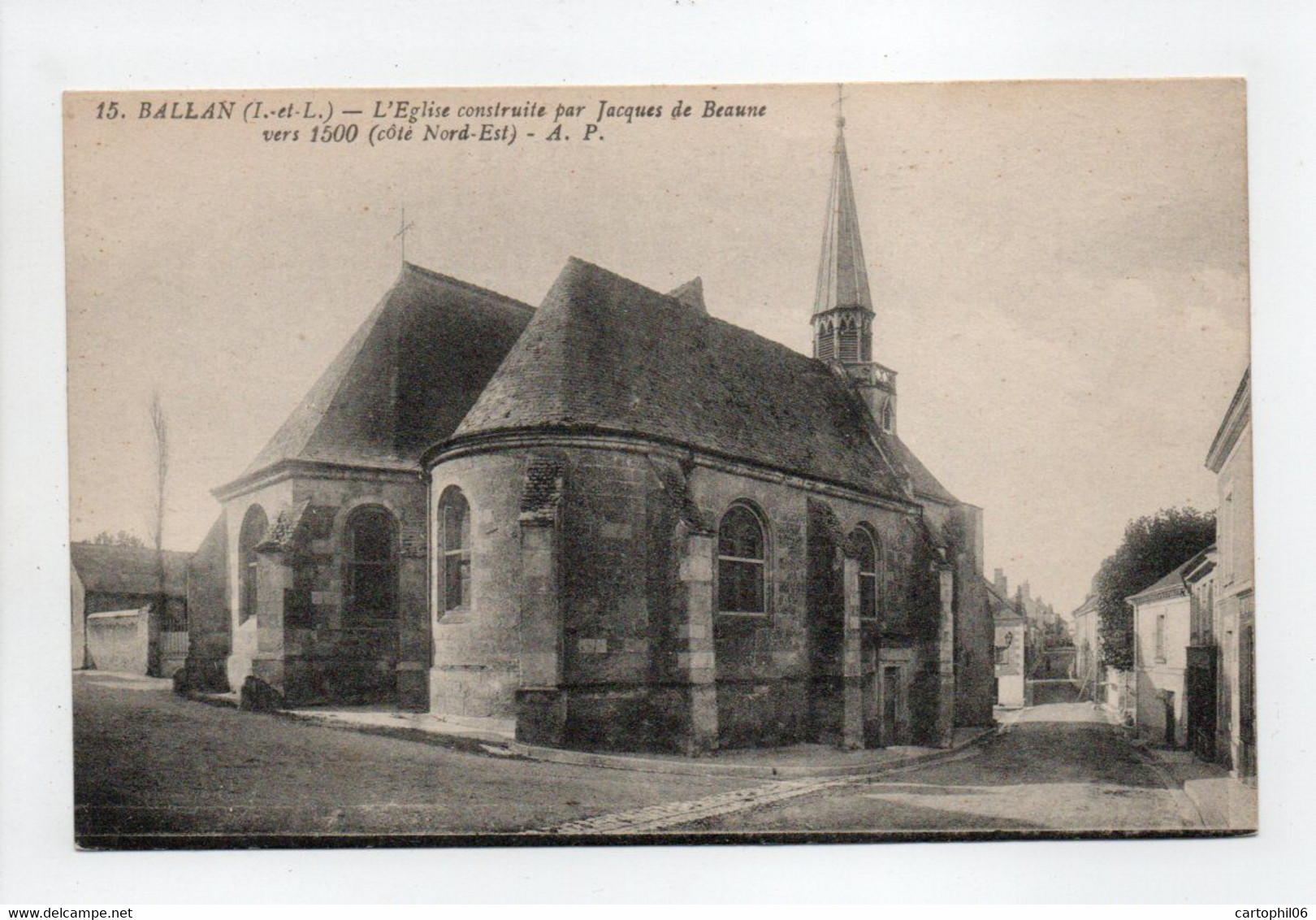 - CPA BALLAN (37) - L'Eglise - Edition Papaghin N° 15 - - Ballan-Miré