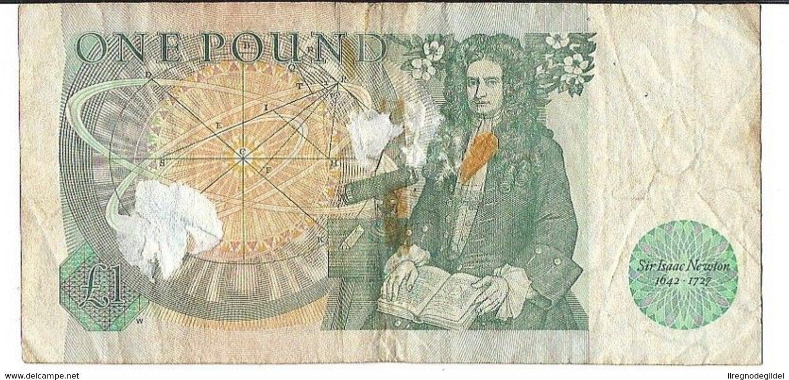 GRAN BRETAGNA GREAT BRITAIN 1 POUND - WYSIWYG - N° SERIALE Au36275527  - CARTAMONETA - PAPER MONEY - 1 Pond