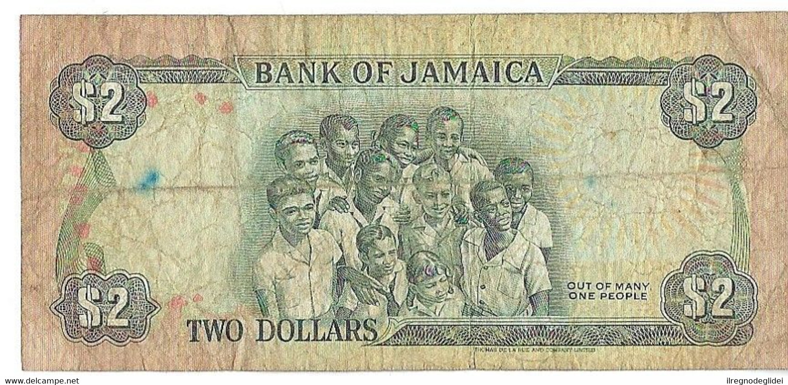 JAMAICA - GIAMAICA  $2 2 DOLLARI - WYSIWYG   - N° SERIALE GY952365 - CARTAMONETA - PAPER MONEY - Jamaica