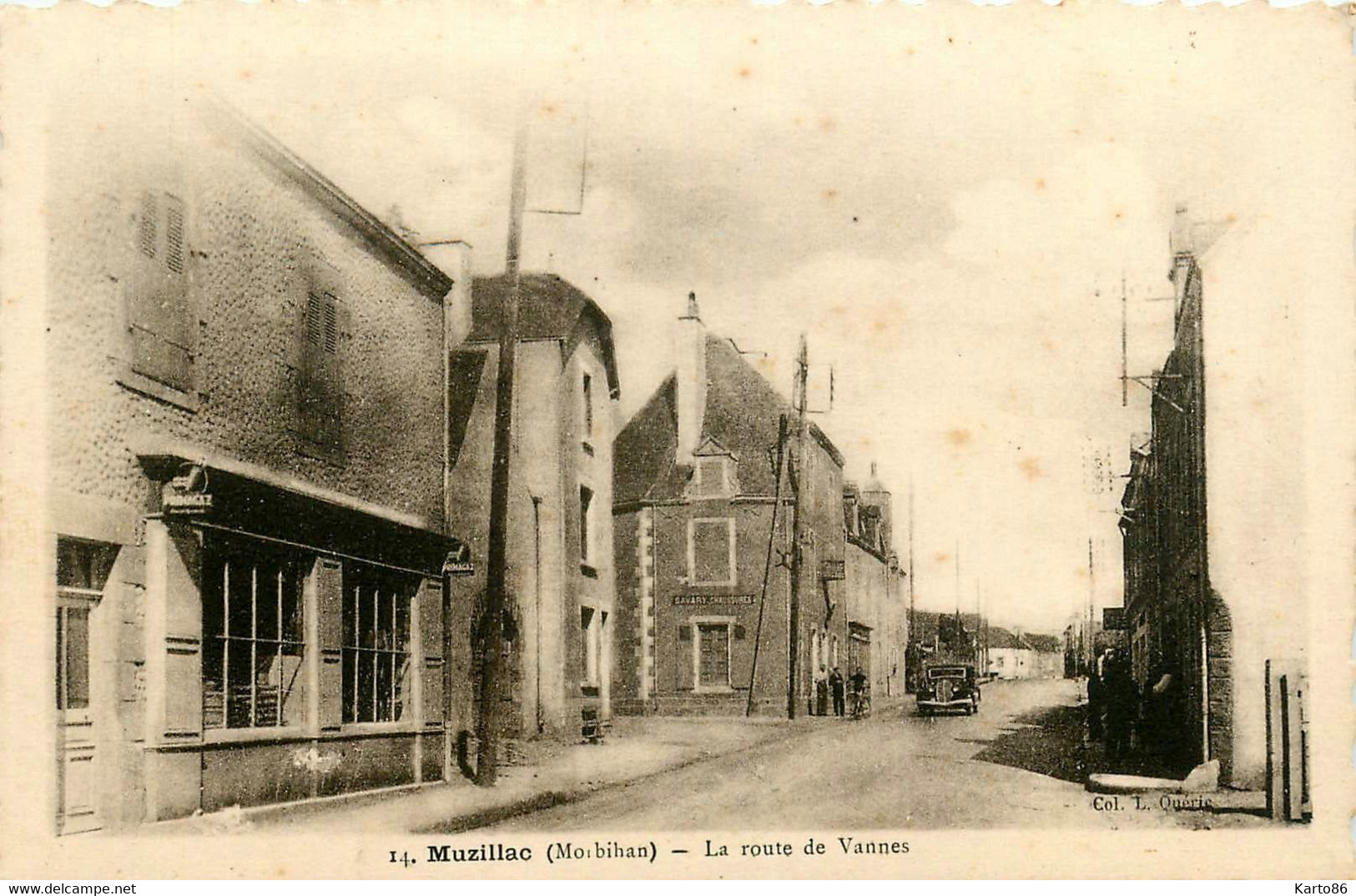 Muzillac * La Route De Vannes * Chaussures SAVARY * Automobile Voiture Ancienne - Muzillac