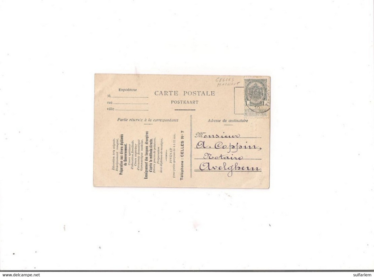 Carte Postale. CELLES .Pensionnat De La Visitation.Ed. Deweer . Celles. - Celles