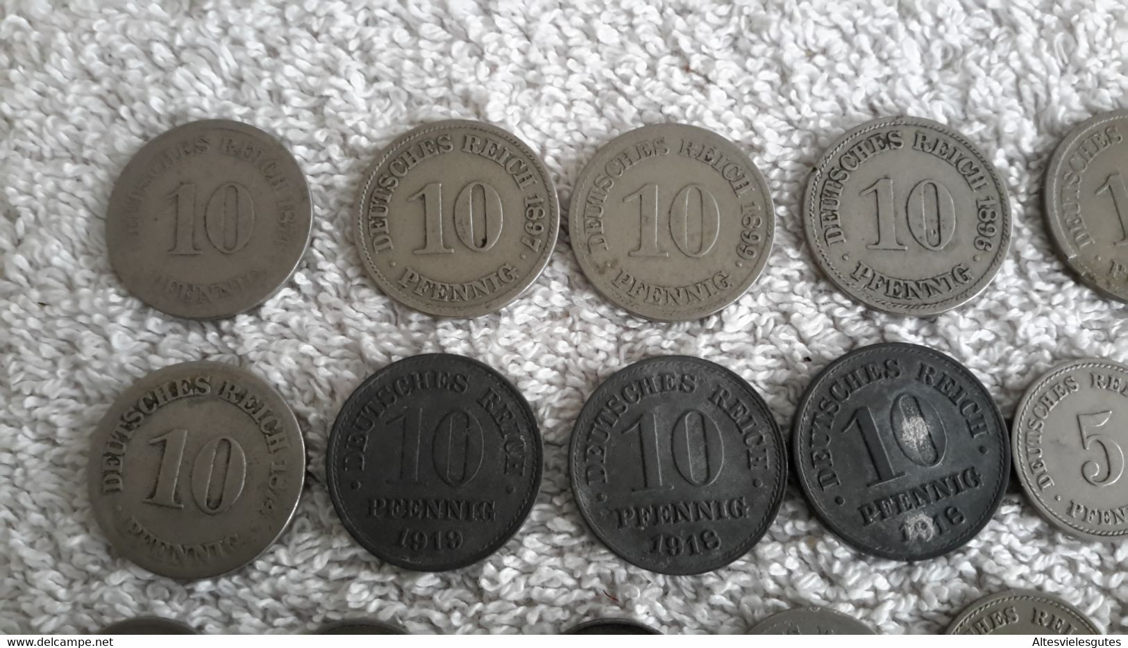 35 X Reichspfennig Deutsches Reich Kaiserreich 10 - 5 - 2 U. 1 Pfennig Stücke - 1914-18