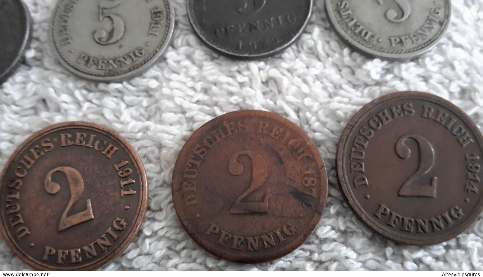 35 x Reichspfennig Deutsches Reich Kaiserreich 10 - 5 - 2 u. 1 Pfennig Stücke