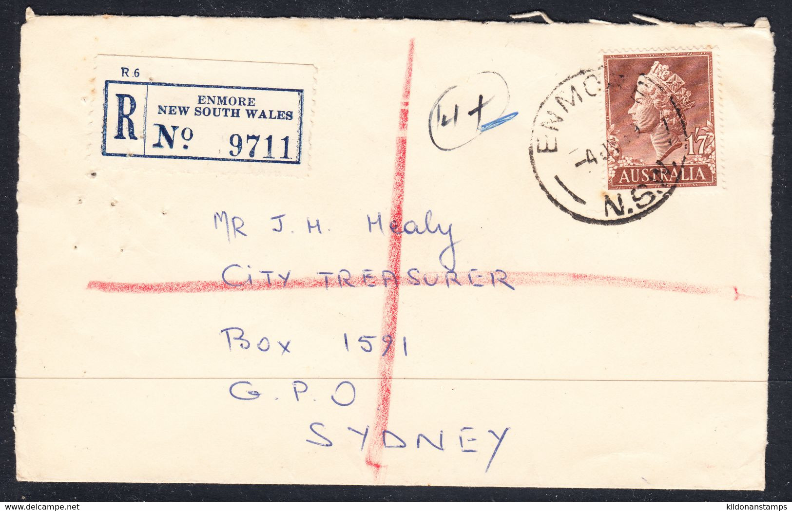 Australia Registered, Postmark Jul 4,1959 - Lettres & Documents