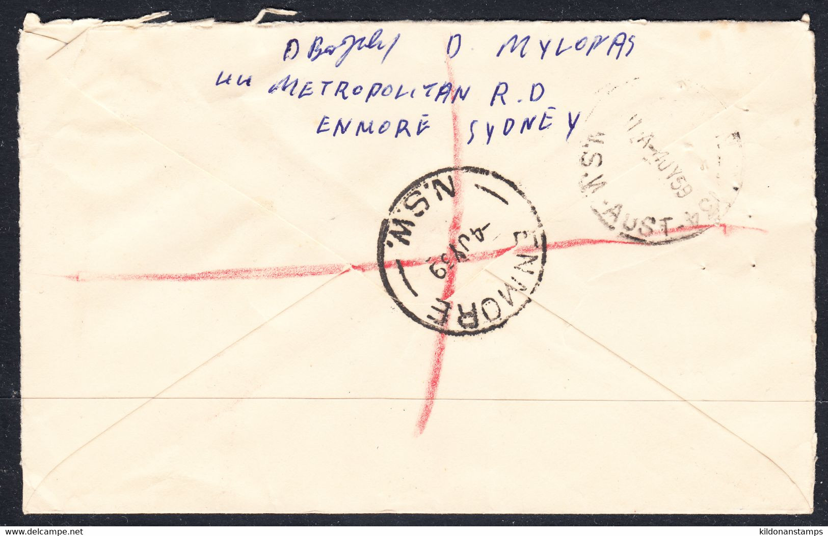 Australia Registered, Postmark Jul 4,1959 - Brieven En Documenten