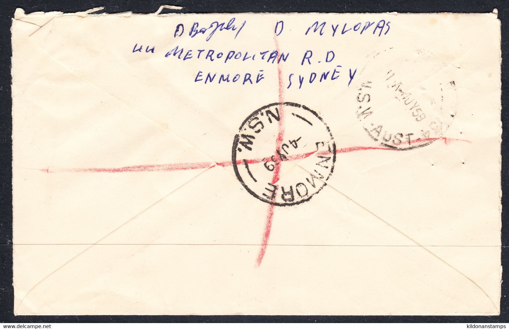 Australia Registered, Postmark Jul 4,1959 - Lettres & Documents