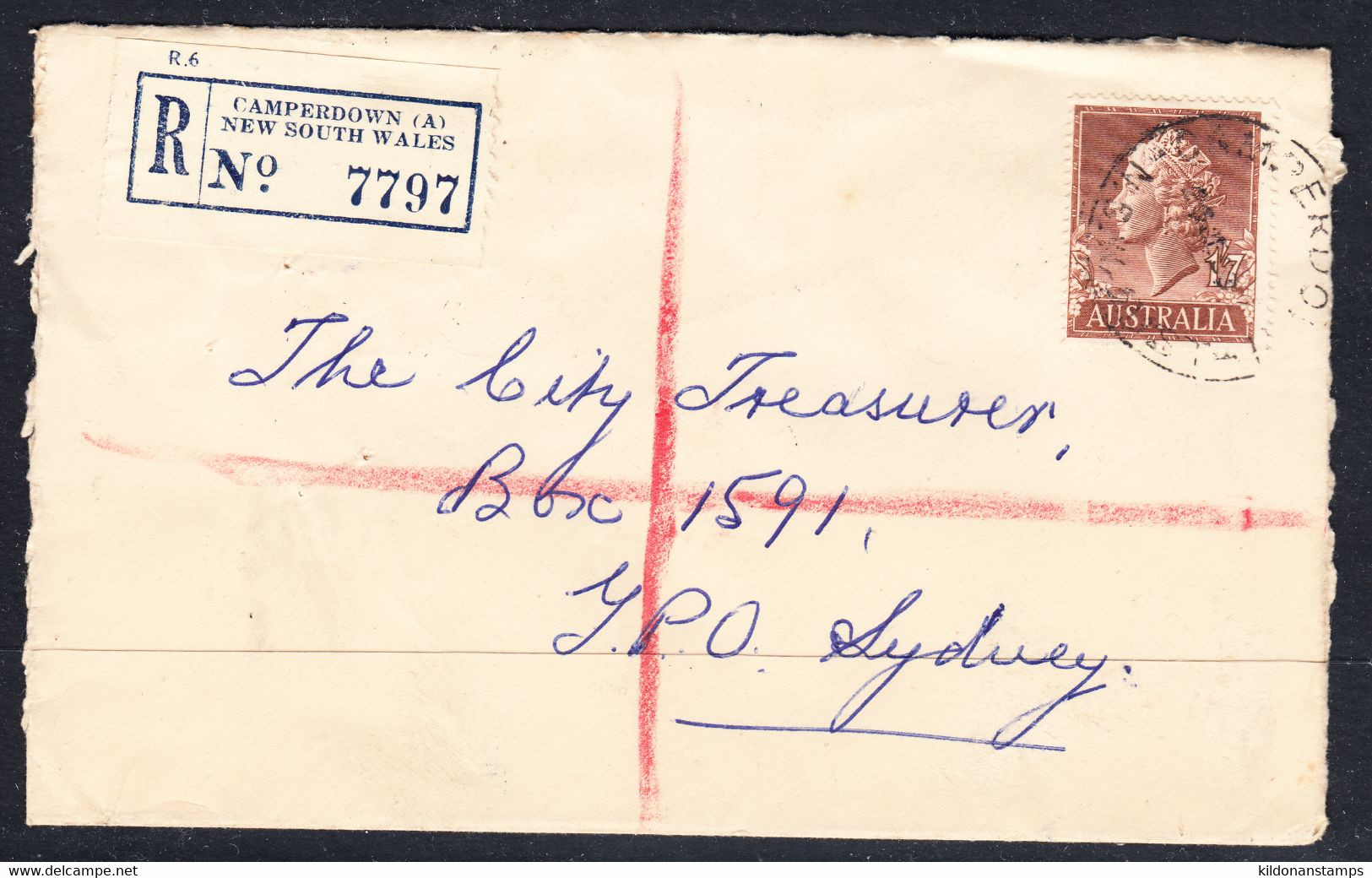 Australia Registered, Postmark Jun 26,1959 - Storia Postale