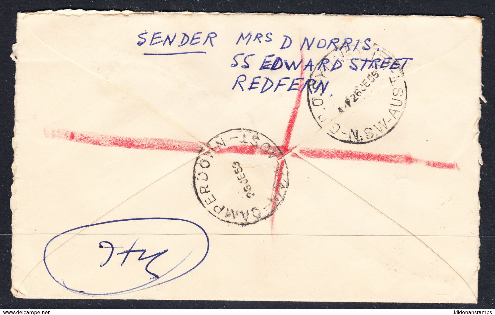 Australia Registered, Postmark Jun 26,1959 - Covers & Documents