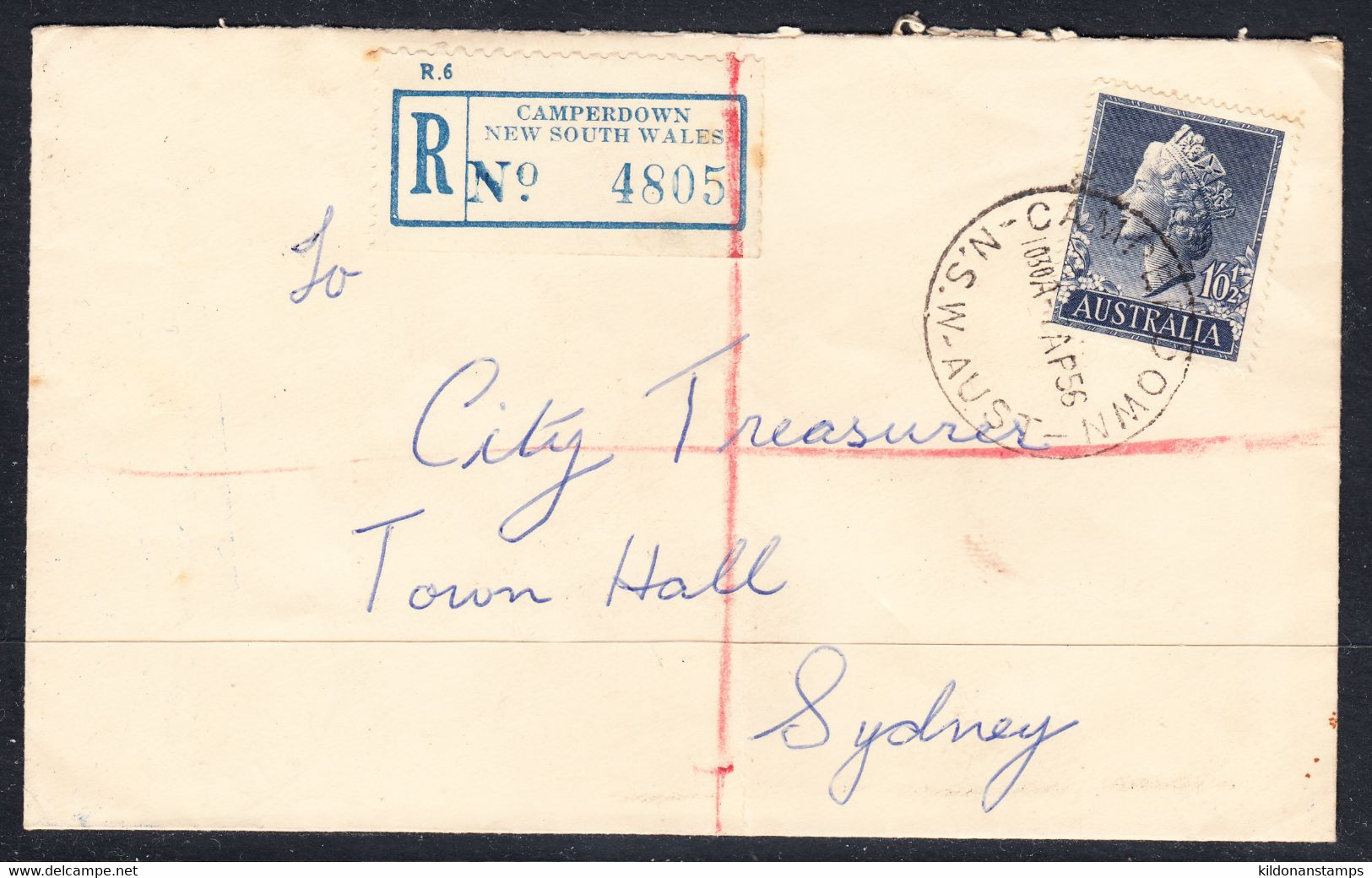 Australia Registered, Postmark Apr 7, 1956 - Storia Postale