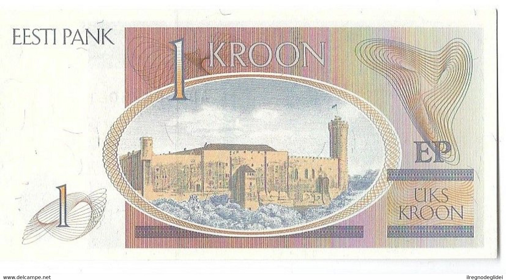 ESTONIA - 1 KORONA KROON - WYSIWYG - N° SERIALE AD1061260 - CARTAMONETA - PAPER MONEY - Estonia