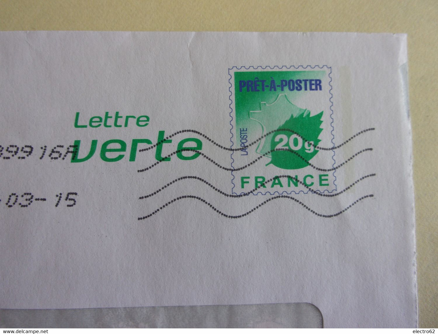 France PAP Entier Postal Notaire Hornoy 80 Somme 09 03 2015 - Prêts-à-poster: Repiquages Privés