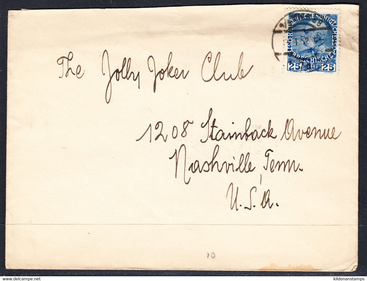 Austria Cover To USA, Postmark 1912 - Covers & Documents