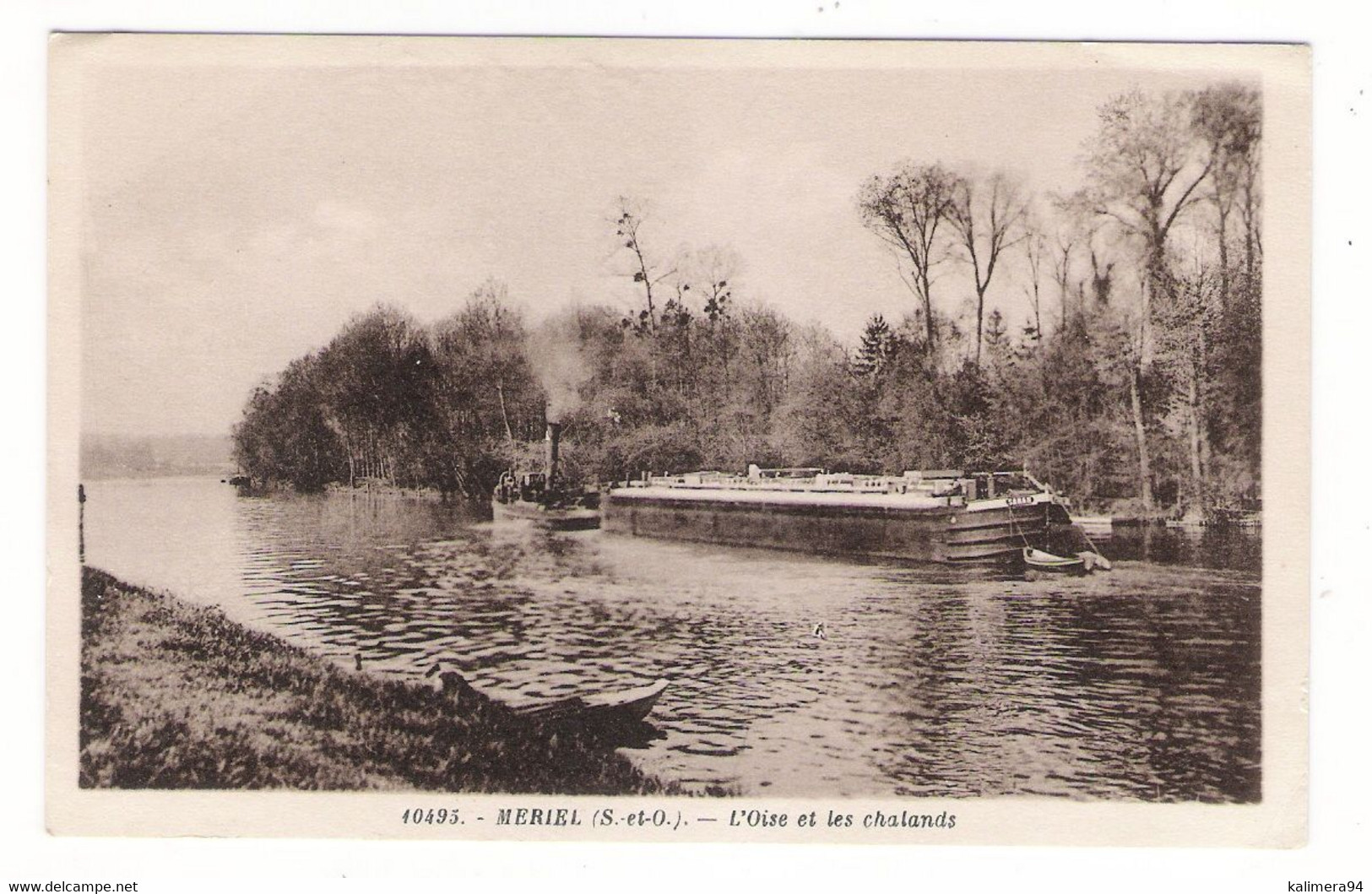 VAL D' OISE / MERIEL / L' OISE ET LES CHALANDS ( Péniche Et Remorqueur, Batellerie ) / Edit. D. DELBOY  N° 40495 - Meriel