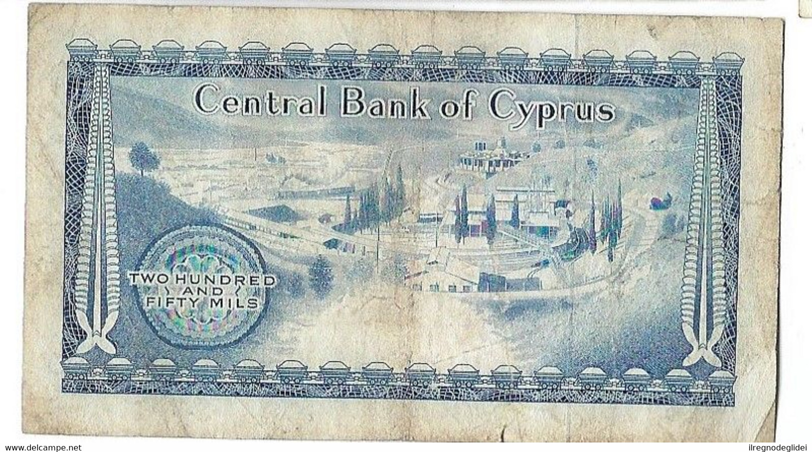 CIPRO - CYPRUS 250 MILS 1976 - WYSIWYG  - N° SERIALE  206481 - CARTAMONETA - PAPER MONEY - Cyprus