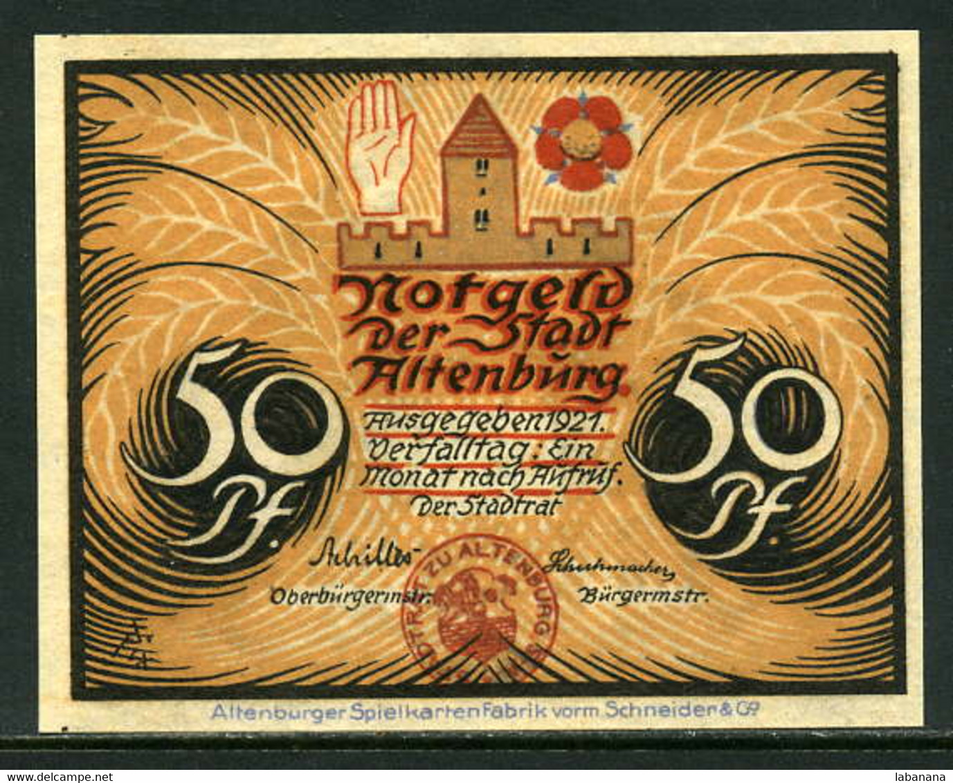 257-Altenburg 6x50pf 1921 (1922)