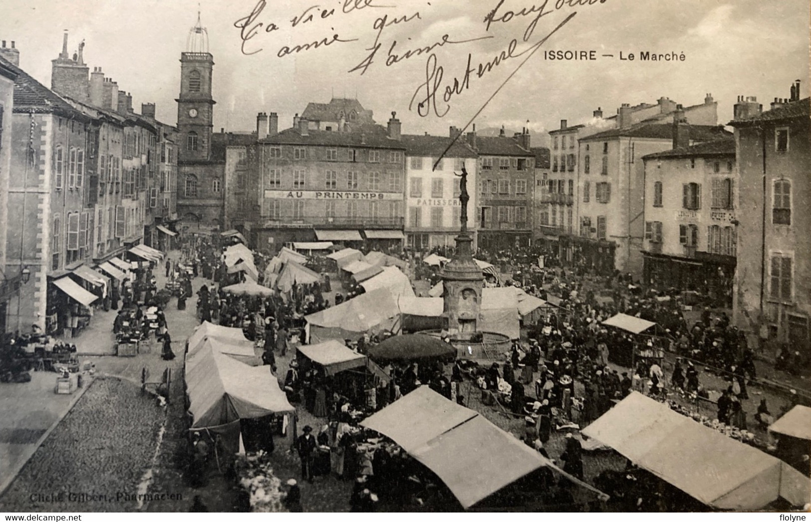 Issoire - Place Et Le Marché - Marchands Foire - Magasin «  Au Printemps  » - Issoire