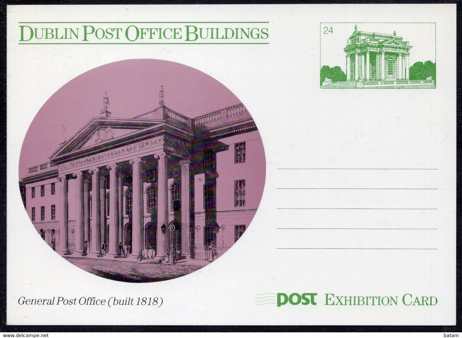 119 - Ireland - Dublin Post Office Buildings - Postal Stationery Card - Unused - Postwaardestukken