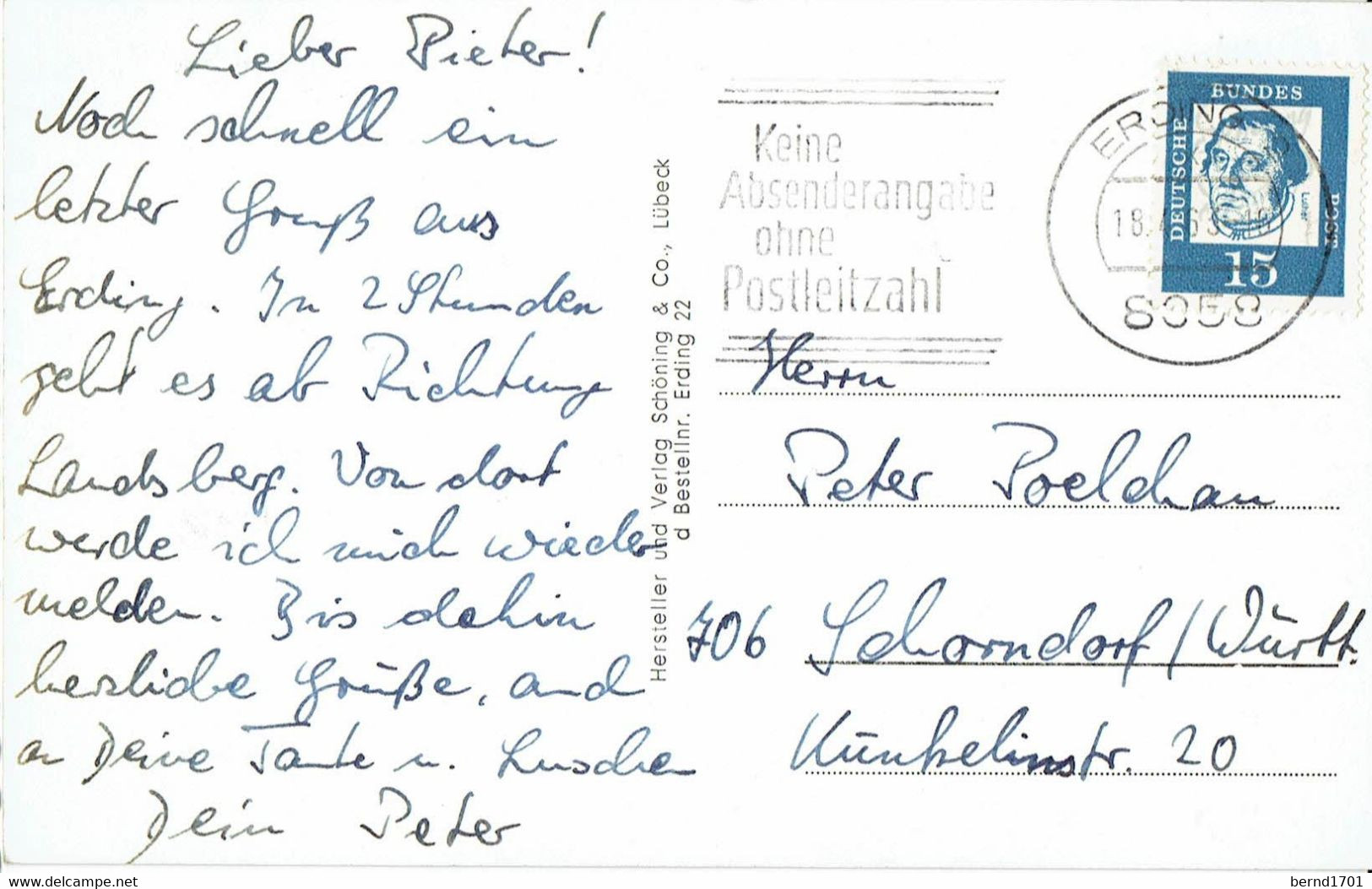 Germany / Erding # Ansichtskarte Echt Gelaufen / View Card Used (f1449) - Erding