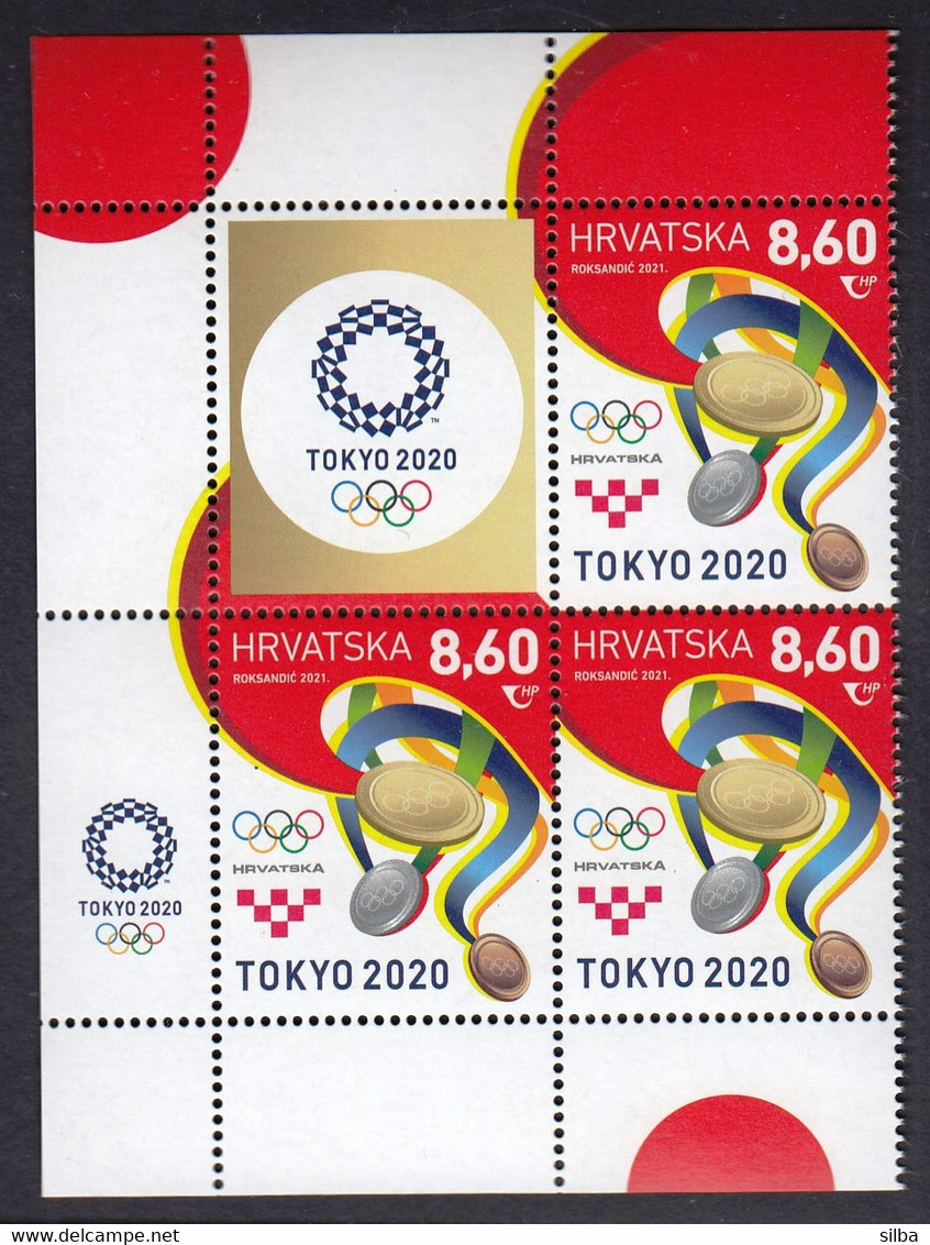 Croatia 2021 / Olympic Games Tokyo 2020 / Medals / MNH Stamps + Vignette + FDC - Sommer 2020: Tokio