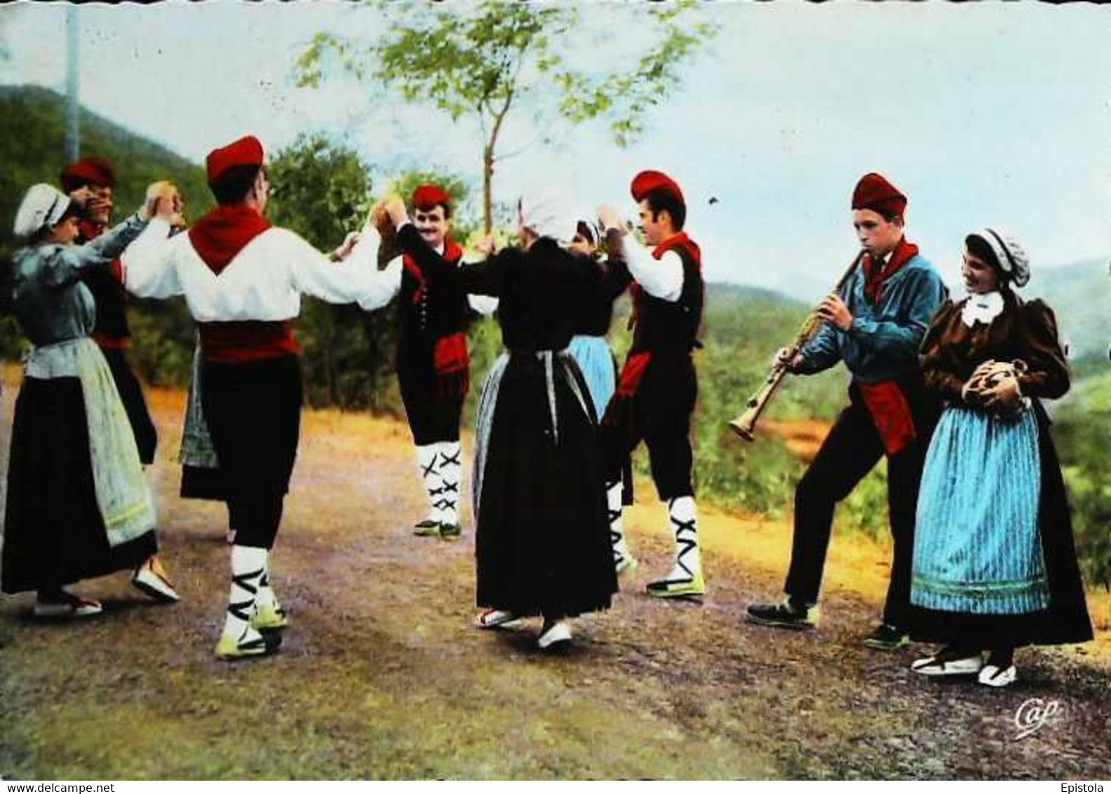 ► CPSM Danse   Roussillon Folklore Catalan Groupe Vallespir 1950 - Danses