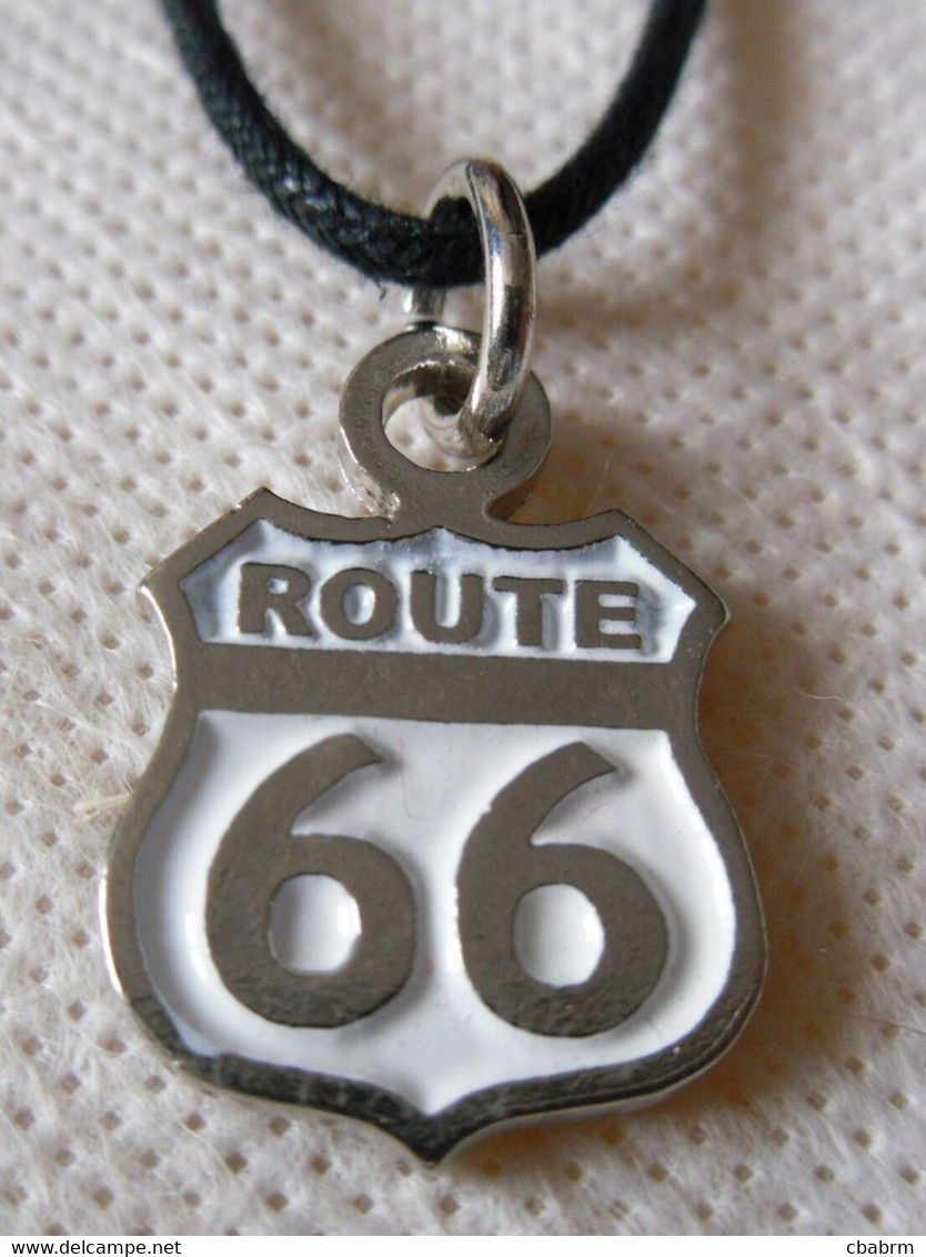 ROUTE 66 Pendentif Métal Avec Cordon Réglable - Pendentifs