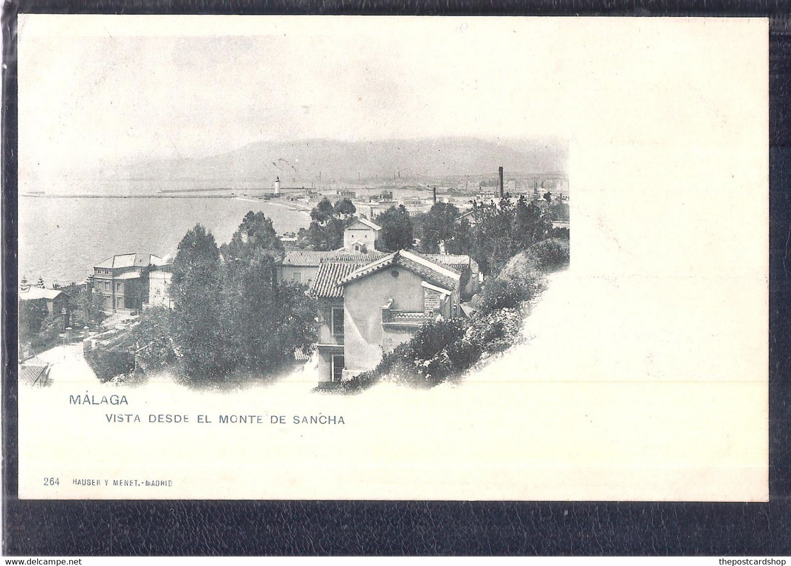 Spain Andalucia MALAGA VISTA DESDE EL MONTE DE SANCHA No.264 Hauser Y Menet Used + Stamp DOS NON DIVISE - Málaga