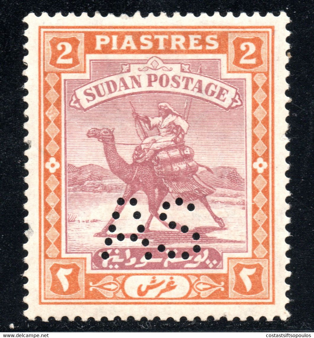 245.SUDAN,1922 ARMY OFFICIAL 2P.SG.A23,SC.MOA 25,MH,POSTMAN,CAMEL. - Soudan (...-1951)