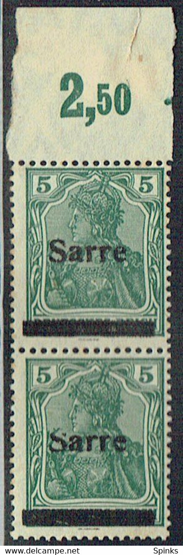 SAAR 1920 Mi 4 Block Of 2 M - Hojas Y Bloques