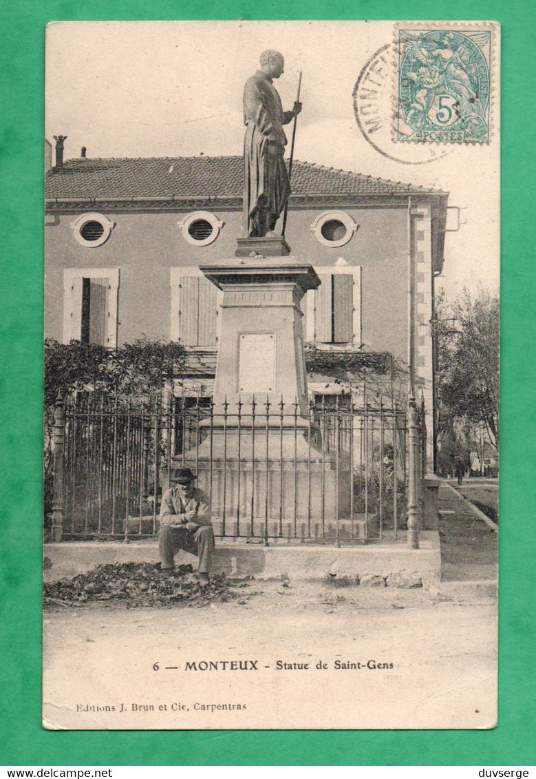 84 Vaucluse Monteux Statue De Saint Gens - Monteux