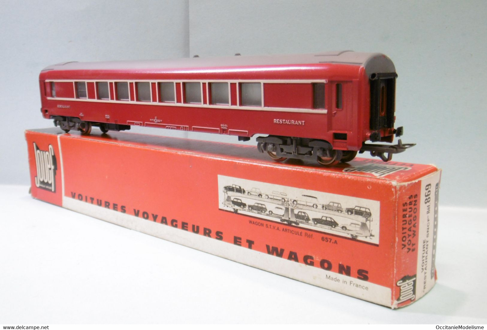 Jouef - VOITURE RESTAURANT VRU UIC SNCF Réf. 869 BO HO 1/87 - Voitures Voyageurs