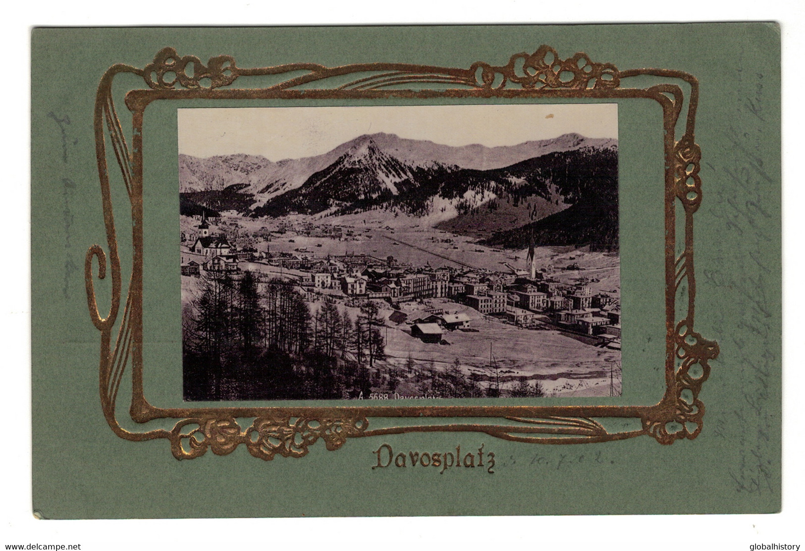 DG2194 - DAVOS PLATZ - TOTAL ANSICHT - PANORAMA VIEW - RELIEFF POSTKARTE - Davos