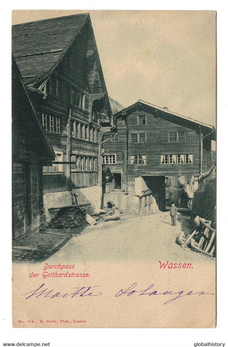 DG2196 - UR - WASSEN - DURCHPASS DER GOTTHARDSTRASSE - Wassen