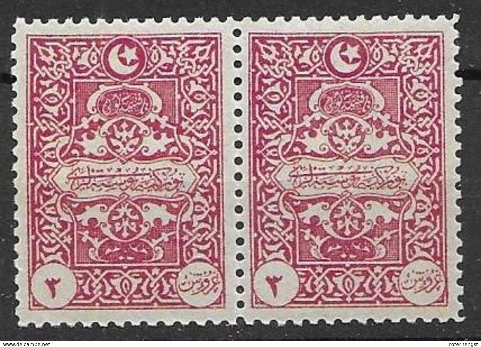 Turkey Good Postage Due Pair Mnh ** 1922 50 Euros - Timbres-taxe