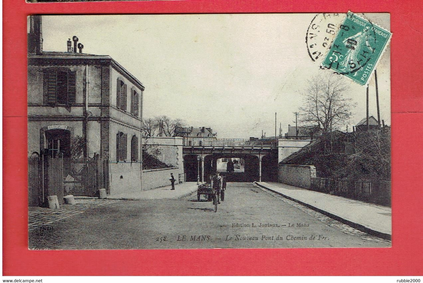 LE MANS 1910 NOUVEAU PONT DE CHEMIN DE FER URINOIR PUBLIC CARTE EN BON ETAT - Le Mans